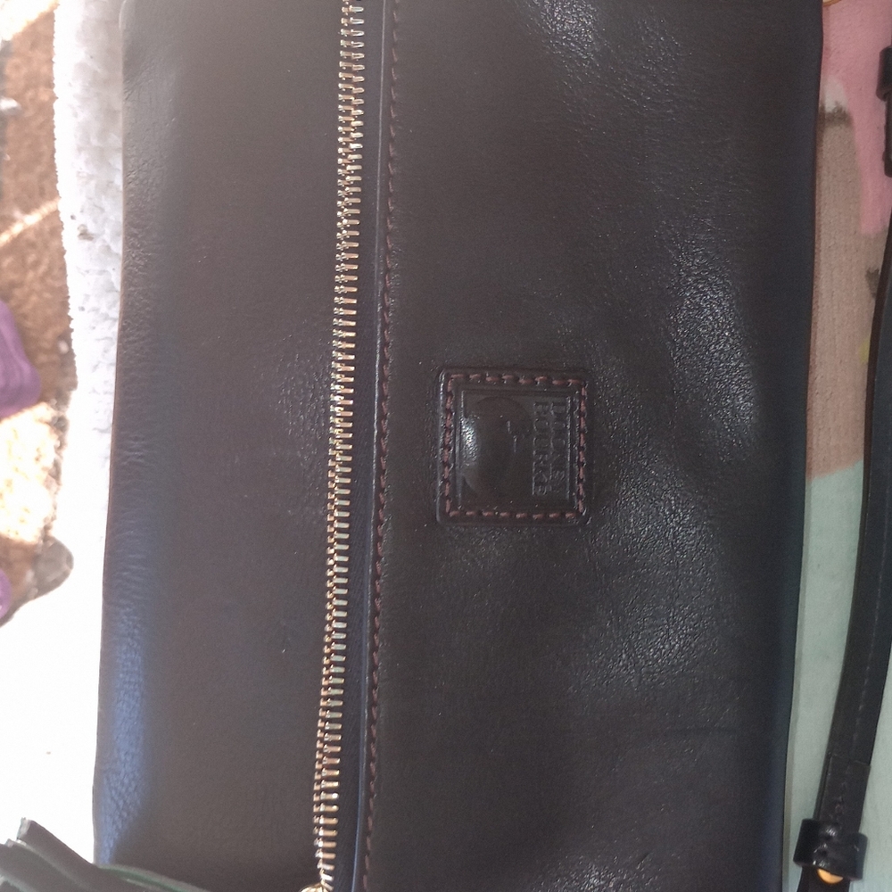Doony and Burk black leather cross body bag